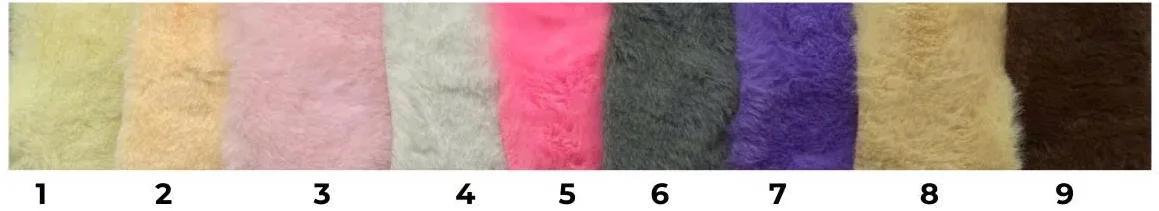 Rabbit fur HD stock colours, numbered