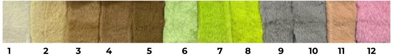 Rabbit fur HD stock colours, numbered