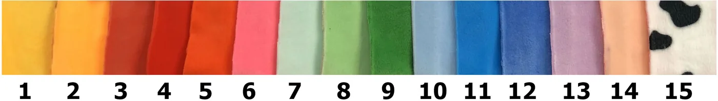 Velboa, 4-way stretch stock colours, numbered