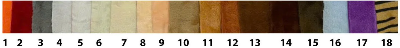 Velboa HD stock colours, numbered